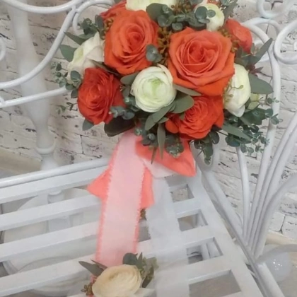 Букет невесты (оранжевый)